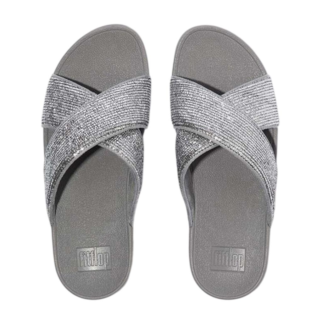 FitFlop Damen Zehentrenner mit Glitzer und überkreuzten Riemen