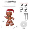 7.8FT Christmas Inflatable Gingerbread Man Xmas Decor Holiday Supplies LED Santa Home Decor Ornament Gift Xmas Yard Decoration