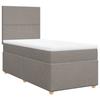 VidaXL Sommier à lattes de lit avec matelas Taupe 90x200 cm Tissu 3293460