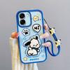 KEYSION Stoßfeste Hülle für OPPO A6x 5G mit Lanyard Weiches Silikon Niedliche 3D Cartoon-Puppe Handy-Rückseite für OPPO A6t 5G