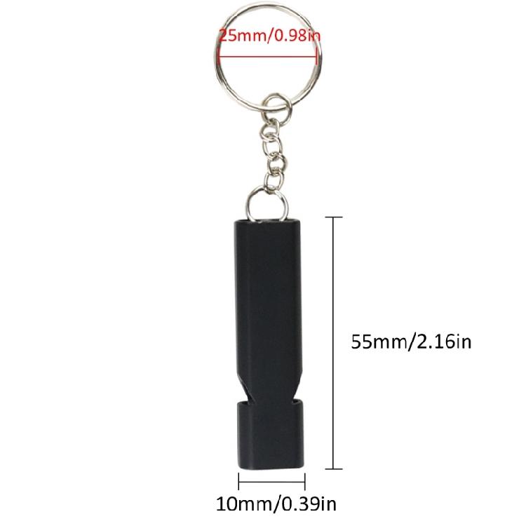 Double Tube Survival Equipment Aluminum Alloy Whistle for Survival Lifesaving