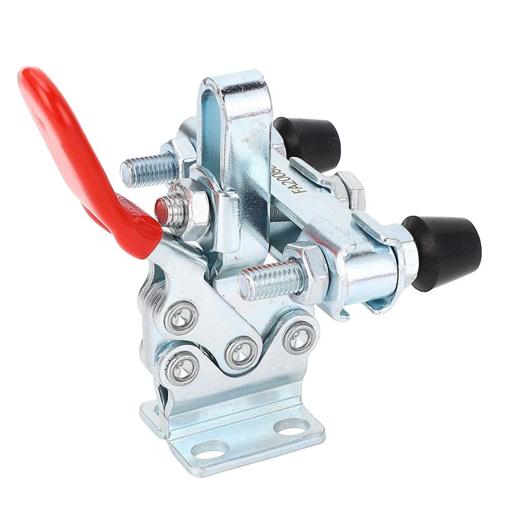 Iron Galvanized Toggle Clamp Adjustable Rubber Pressure Tip Quick Release Clamp  For Woodworking