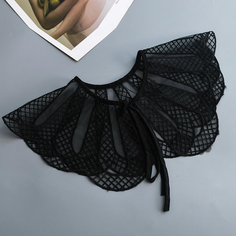 

Милые банты кружева вышивка ложные воротники для женщин рубашка съемный воротник девушки плечо накидка маленькая шаль ложный воротник