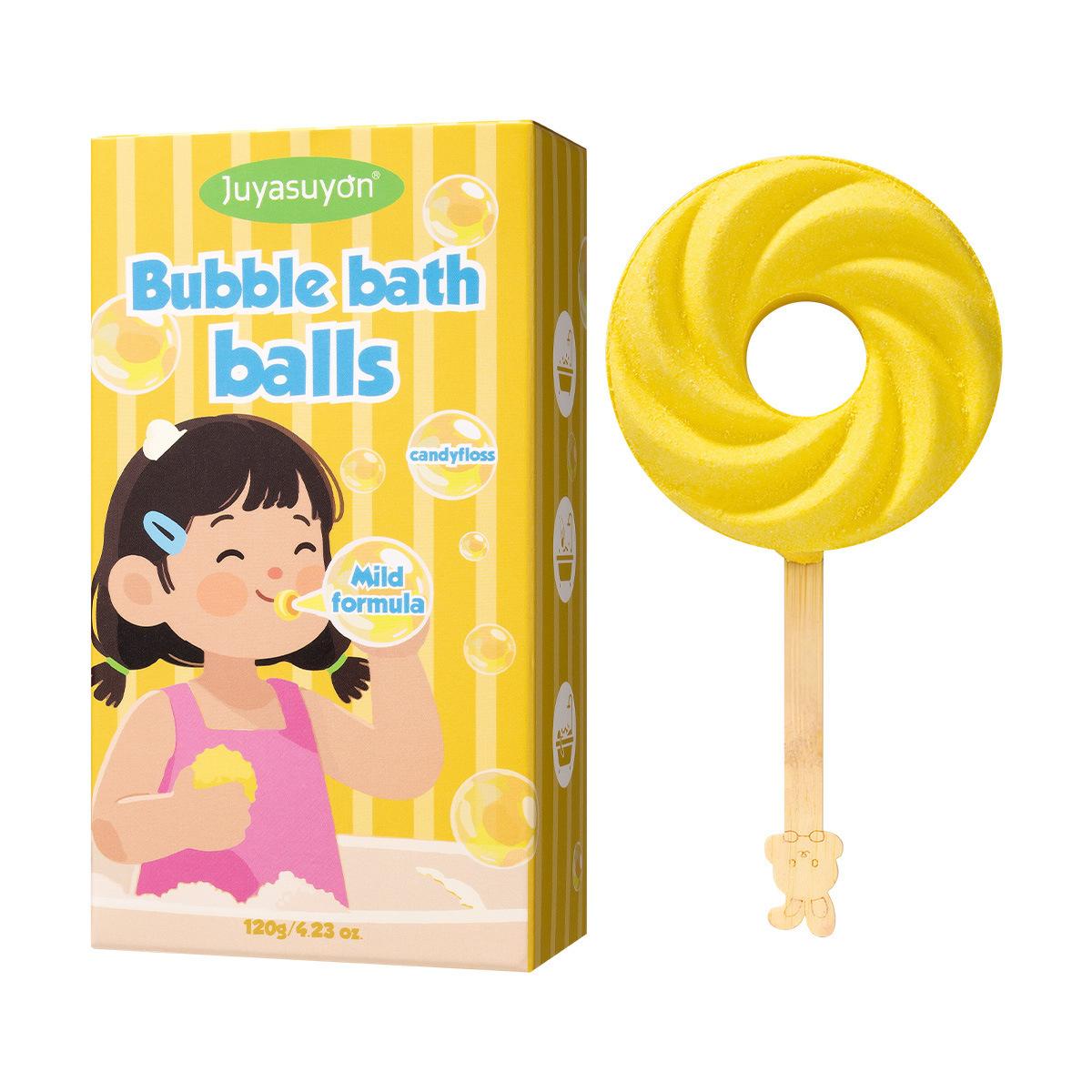 

Bubble Blowing Bath Bomb for Kids, Exploding Fizzy Salt Ball with Toy Inside, Super Bubbly Bubble Bath, Children s Bath Toy with Essential Oil (marshmallow scent)