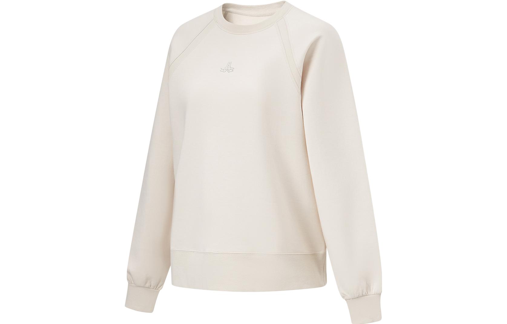 Li Ning Fitness Series Sweatshirt Women s Sand Gravel Gray AWDU116-6 L