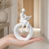 Jijijing 3D Printed Reading Figurine, Abstract Reader Statue for Home Decor, Modern Minimalist Sculpture Bookshelf Desk Office Ornament