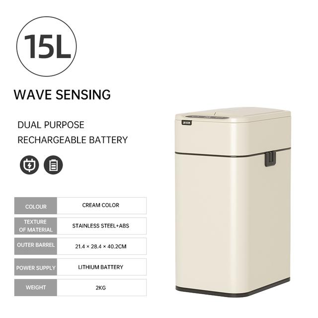 Smart Mülleimer Edelstahl Automatische Sensor Küche Mülltonne Große Kapazität Lebensmittel Abfall Körbe Badezimmer Papierkorb