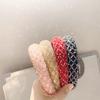 3cm Width Crystal Luxury Girl's Handmade Beaded Hairband Braided Rhinestone Bead Headband
