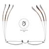Ultra-Light Titanium Oval Frame Myopia Glasses, Women's Anti-Blue Light Gold Wire Nerd Style