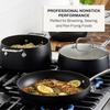 All-Clad HA1 Hard Anodized Nonstick Frying Pan Set - 3-Piece Cookware Set: 8-Inch, 10-Inch, and 12-Inch Skillets with Lids, Induction Safe, Oven Safe