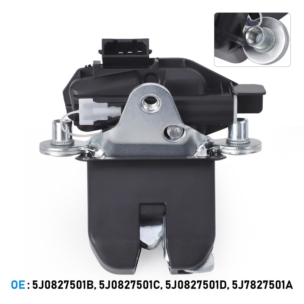 Tailgate Trunk Latch Mechanism Trunk Door Lock Actuator Fit for Skoda Fabia Roomster 2006-2015 5J0827501D 5J0827501B 5J0827501C