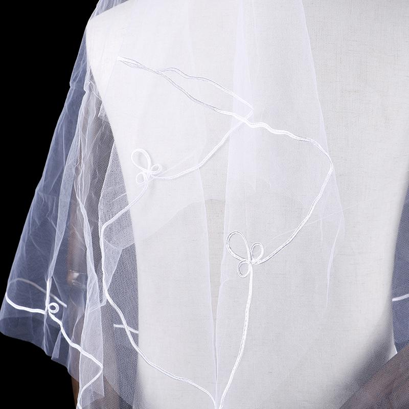 1 X Women 150Cm White One Layer Short Wedding Bridal Veils