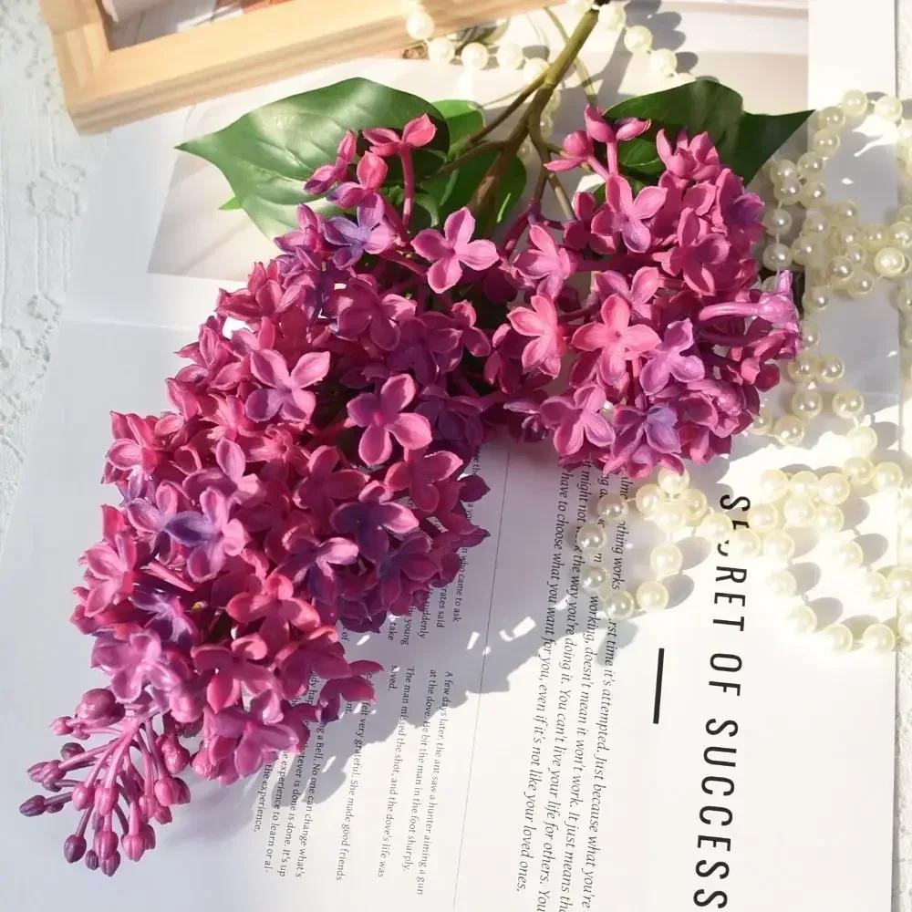 Pink Purple Artificial Silicone Lilac Flower 75 Cm Simulation Plastic Fake Flower Artificial Faux Plants Home Wedding Decoration