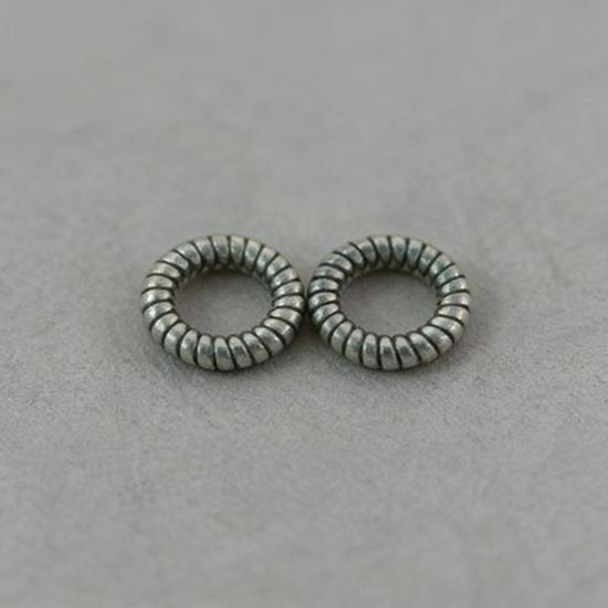 S925 Sterling Silver Twisted Circle Connector for DIY Bracelets and Necklaces
