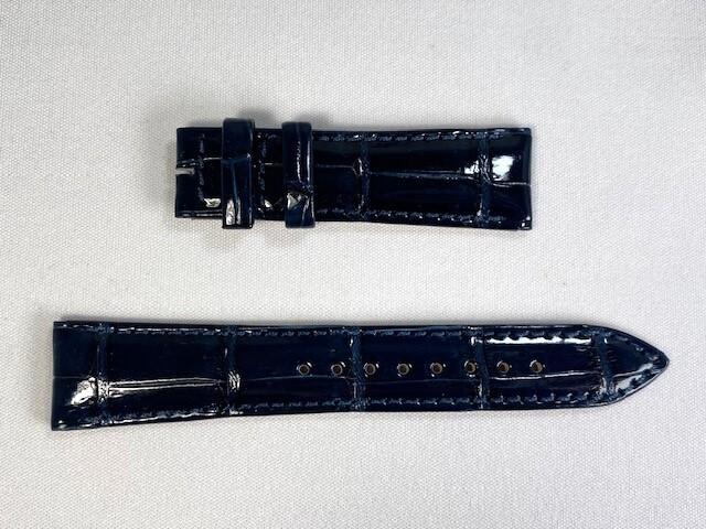 C01S011J9 SEIKO Grand Seiko 19mm Leather for Strap, Crocodile, Navy, SBGW049/ 9S64-00J0