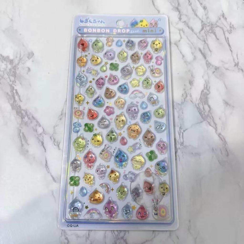 2026 Little Water Drop Sauce Mini Three Dimensional Stickers Embossed 3D Cartoon Stickers Decorative Solid Waterproof Stickers