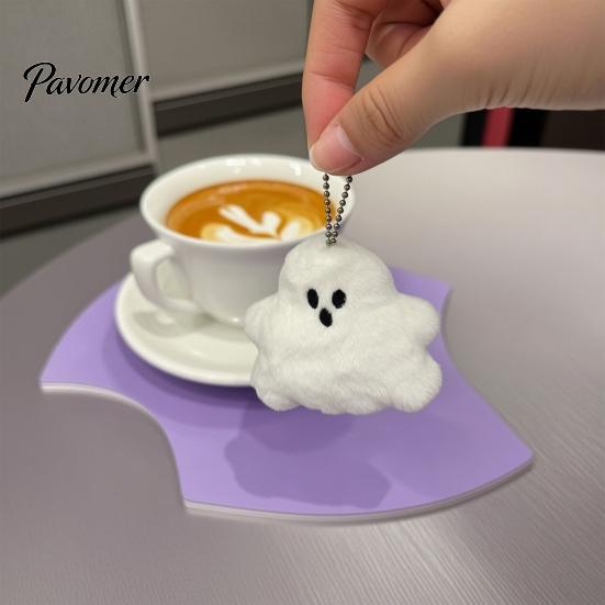 Sacs à dos Accessoire Fantôme 1/2/3 Pièces Halloween Porte-clés Peluche Pendentif, Ornement Blanc Peluche avec Chaîne de Perles, et Sacs à Main Accessoires Décoratifs Charme