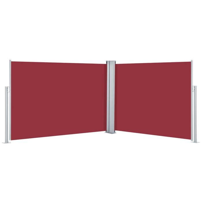 VidaXL Auvent latéral rétractable Rouge 100 x 1000 cm