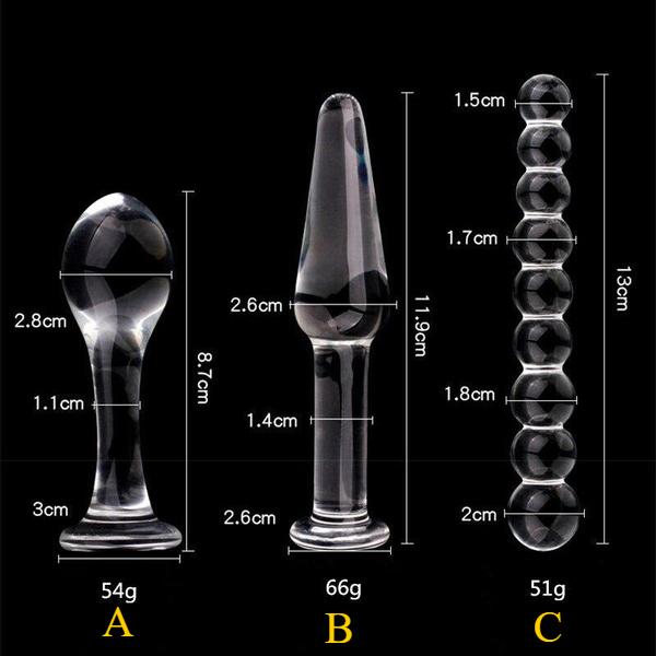 Glass Anal Plug Crystal Butt Plug Massager