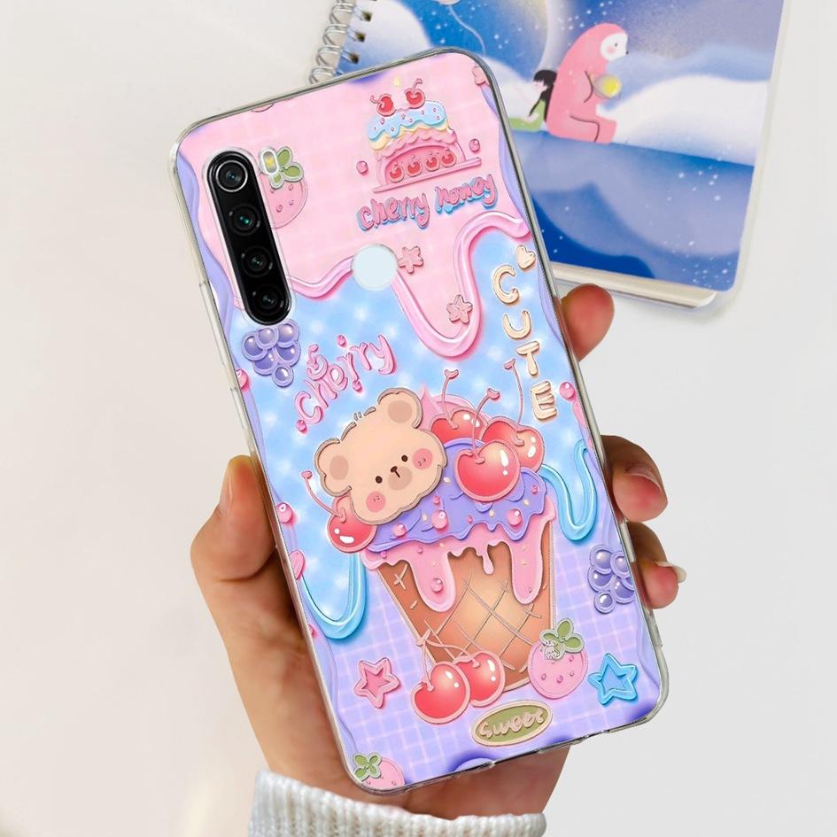 For Xiaomi Redmi Note 8 Case Cute Cartoon Soft Silicone Phone Cases For Xiaomi Redmi Note 8T 8 t Cover On Redmi Note8 Back Coque