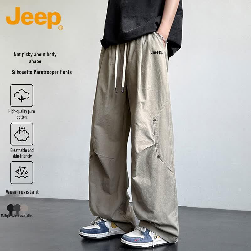 JEEP Men s Summer Cotton Wide-Leg Cargo Pants 2XL