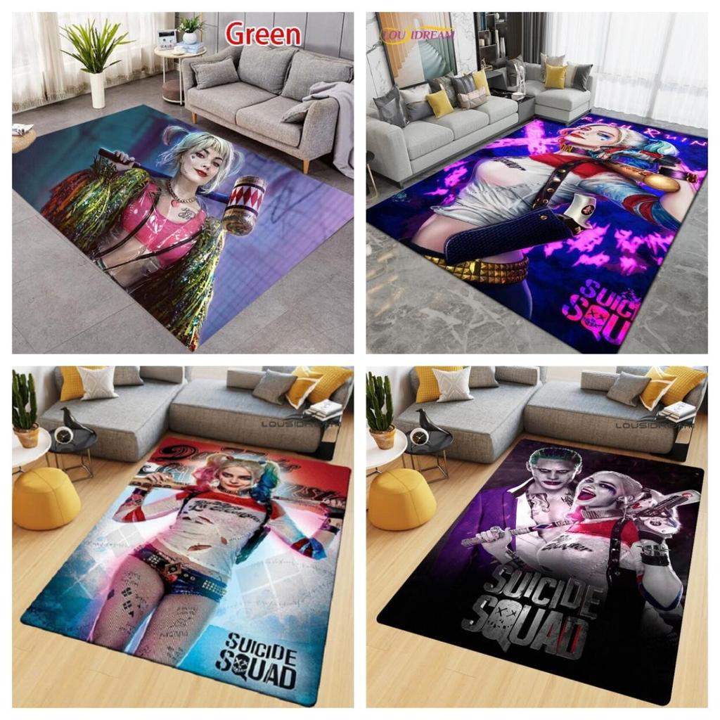 Suicide Squad Floor Rugs Mat Harley Quinn Joker Bedroom Carpet Anti-Slip Doormat
