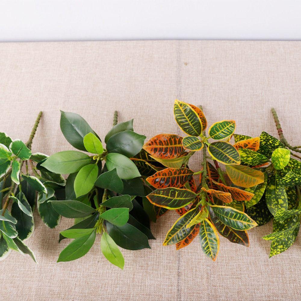 Plastic Artificial Ficus Tree 35 Leaves Fake Ficus Tree Tropical Banyan Tree Wedding Party Decor