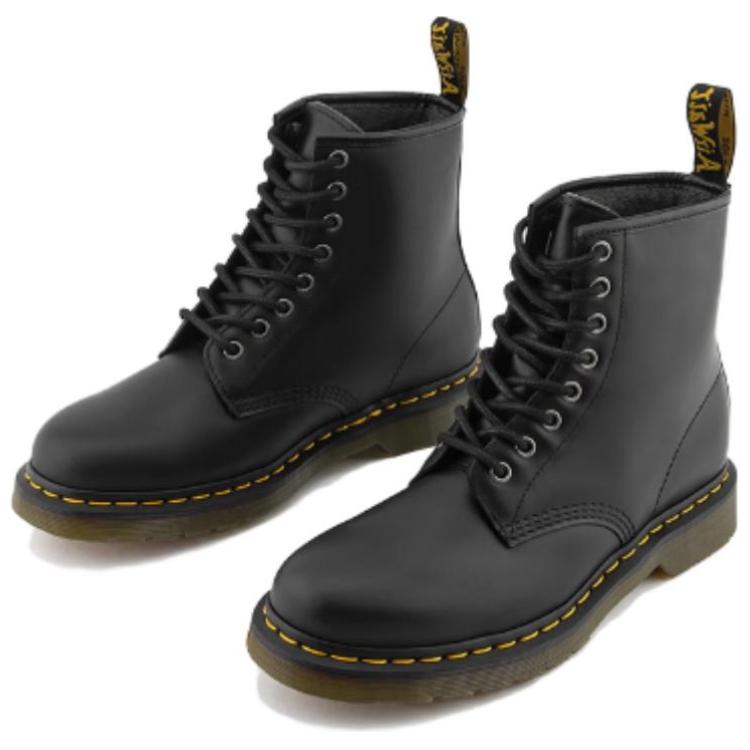 Dr. Martens Leather Comfortable Trendy Versatile Mid-Calf Boots Unisex Boots Black 32131001