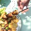 4pcs 13.75" Stainless Steel Barbecue Skewers Reusable Shish Kabob Skewers Portable Metal Long Wide BBQ Sticks Picnic Accessories