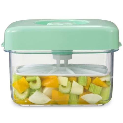 Shinki Gosei Tombo Instant Pickle Maker, Mummy, Square, Type 3, Green, Easy Pickling, Easy Viewing of Contents, NK3, 24.5cm Wide x 16cm Deep x 16.5cm