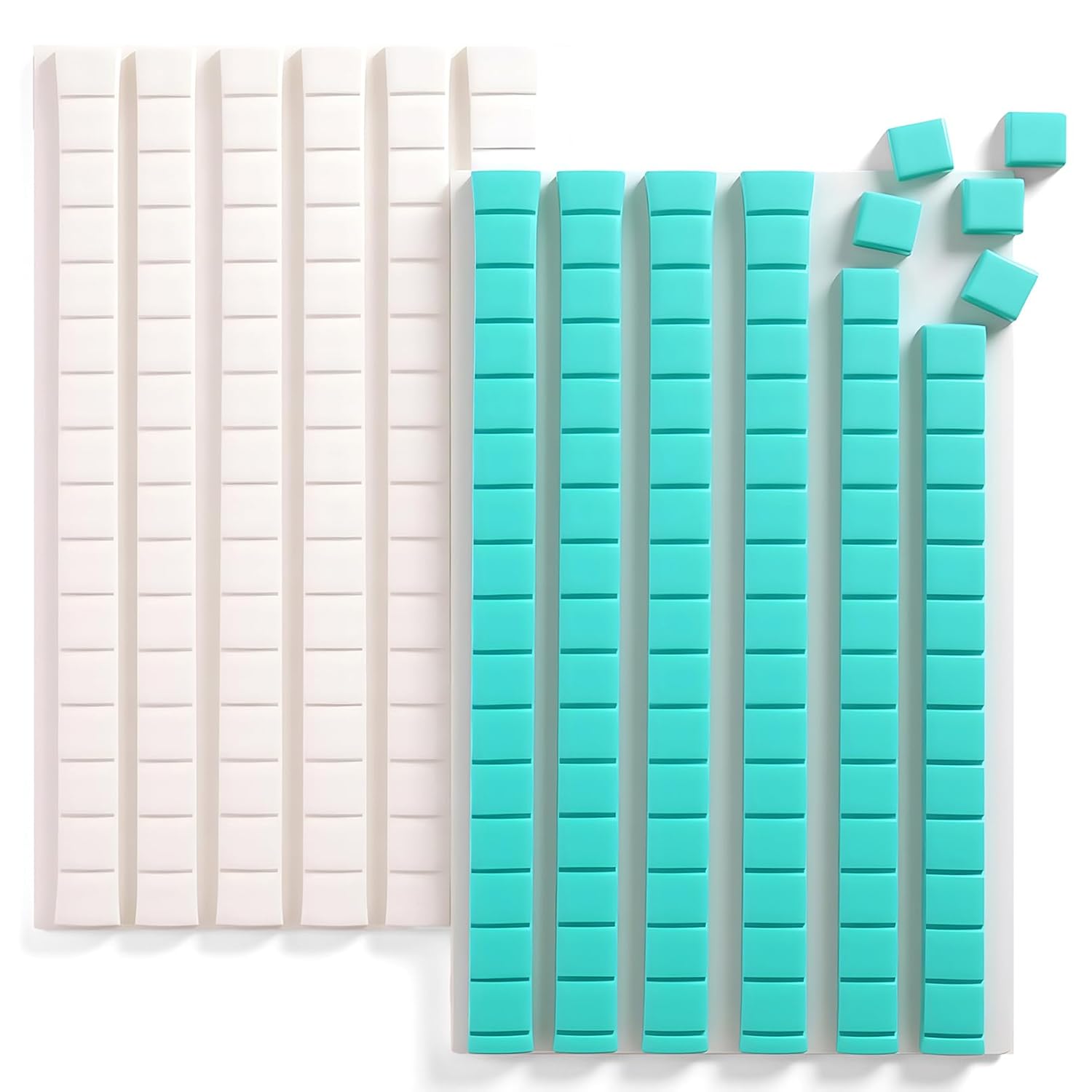 hitsuki Клейкий Плакат Липкая Шпаклевка Настенная Шпаклевка Липкий Клей для Подвешивания Вещей Картинок Съемный, 192 шт, Светло-Синий+Белый