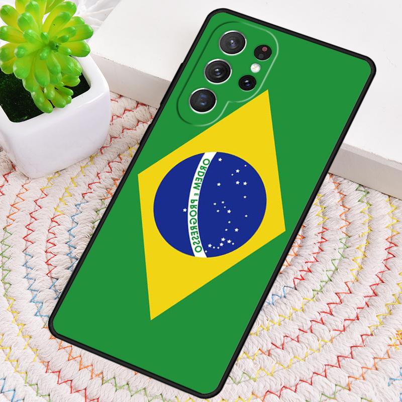 Brazil Flag Phone Case for Samsung Galaxy Note 10 Pro S26 Ultra S23 S24 FE S25 S21 S22 PLUS Shockproof Cove