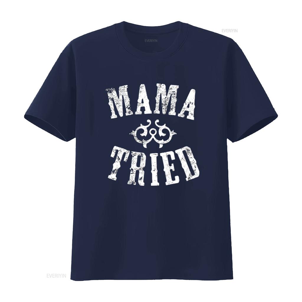 Mens Vintage Mama Tried Country Music Rodeo Premium T Shirt Black X Large vintage Washed Comfortable graphic Unisex Stretched