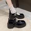 French fairy style pearl Mary Jane shoes 2025 autumn new Internet celebrity Korean version sweet skirt platform single shoes leather shoes