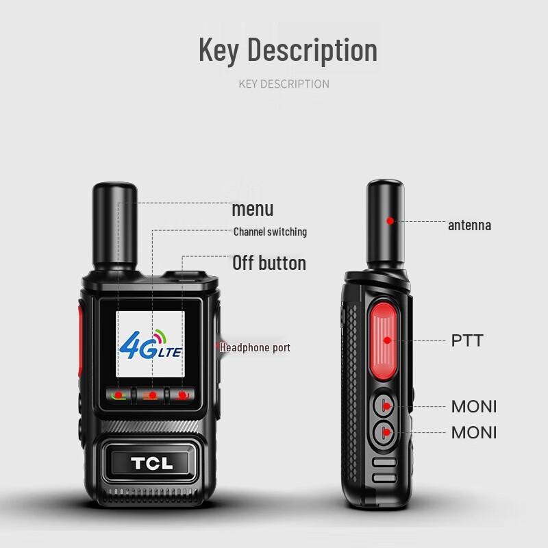 TCL 4G Nationwide Public Network Walkie-Talkie (CN version)
