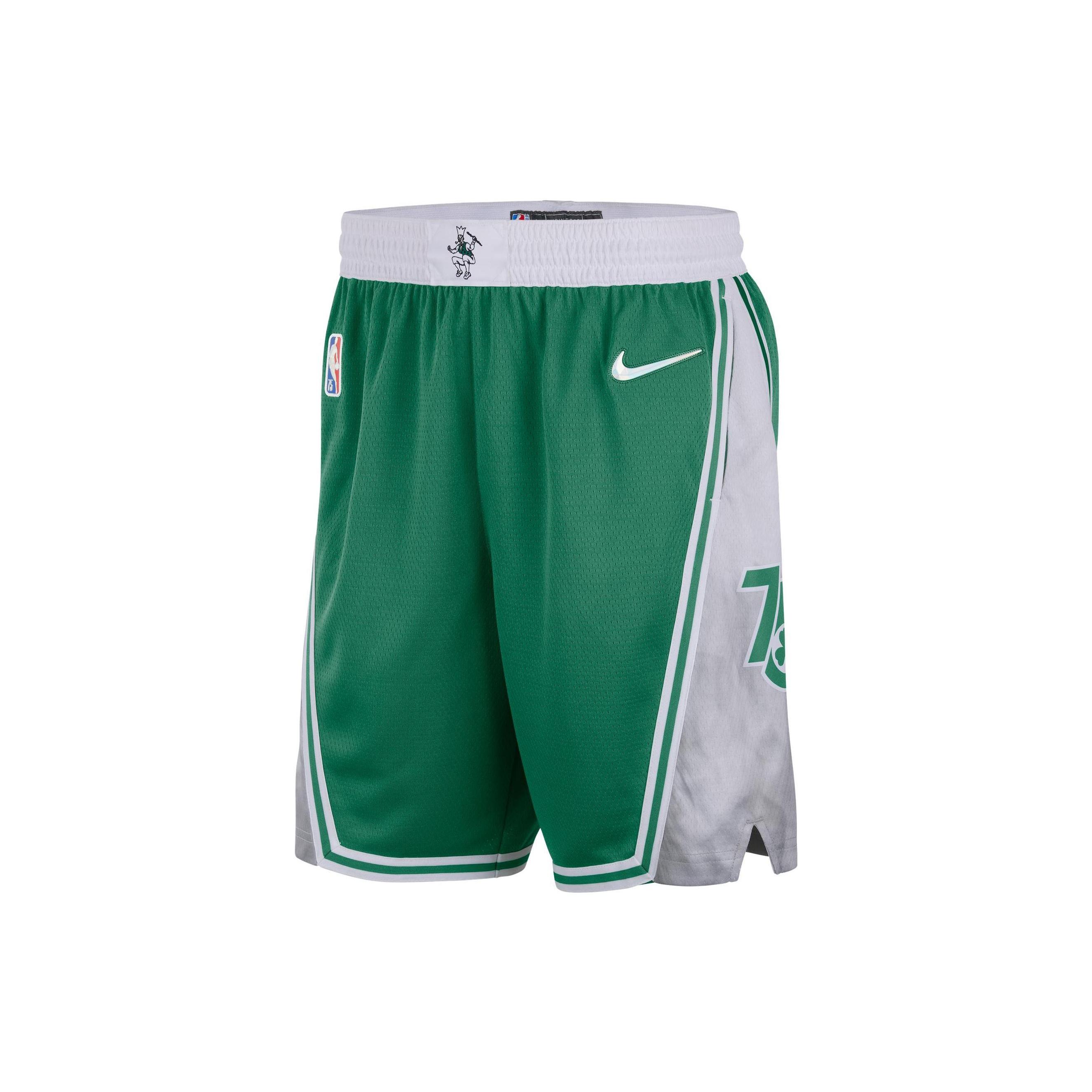 Men s Nike Boston Celtics Colorblock Straight Shorts Green DB4127-312 XL