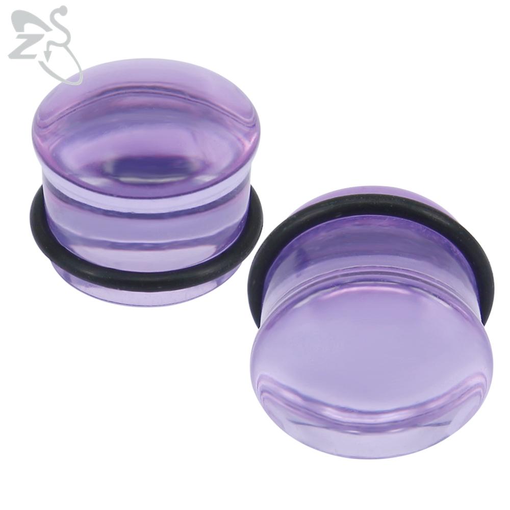 ZS 2pcs/lot Glass Ear Plug And Tunnel 5-16mm Ear Expander Stercher Ear Gauges Ear Flare Flesh Expander Body Piercing Jewelry