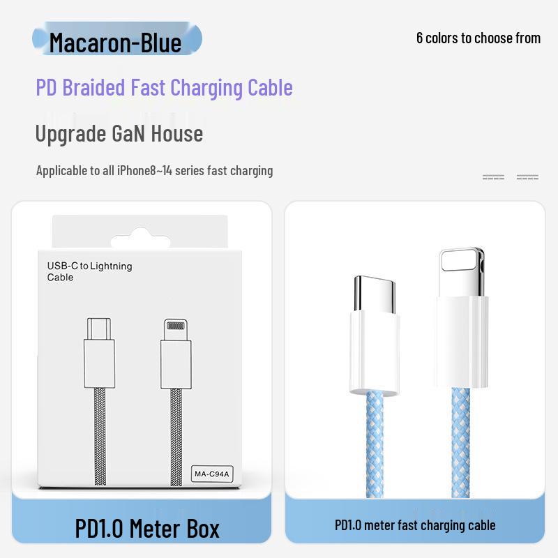 Compact 30W GaN Charger with Fast Charging Cable for iPhone 16, 3C Certified