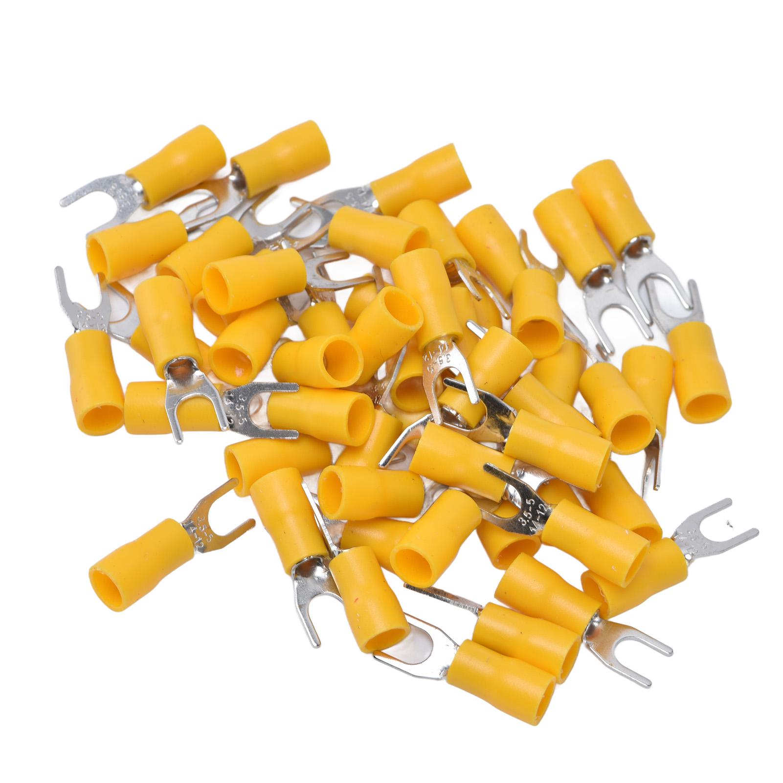 

50 шт. Ізольований вилковий наконечник 14Набір обтискних з єднувачів для дроту 12AWG для обладнанняSV3.56 Червоний