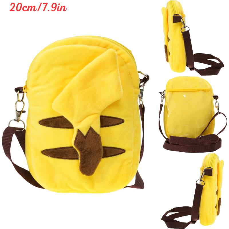 New Gengar Lucario Mimikyu Snorlax Plush Shoulder Bags Toys Kawaii Anime Psyduck Rowlet Pikachu Peluche Dolls Gifts Kids
