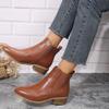Large size Martin boots women's autumn and winter new low heel low tube side zipper short boots