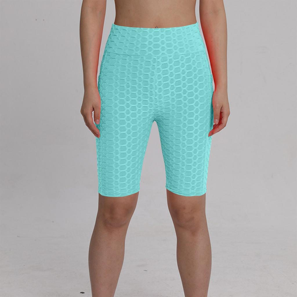 Women's Sexy Capris, Yoga, Fitness, Peaches,Buttocks, Bubble Sports Leggings With Pockets