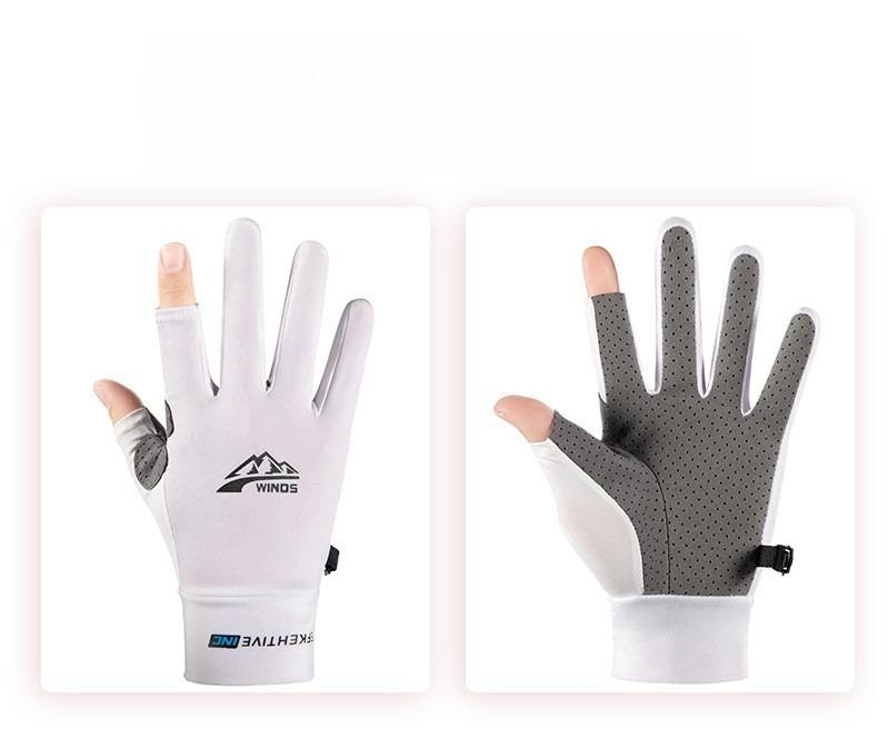 Sports Cycling Gloves with Anti Slip Wear-resistant and Ice Sensitive Thin Design for Outdoor Cycling Sports S белый