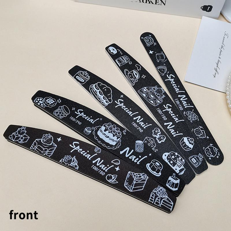 1Pcs Black Nail Files For Manicure Sanding Double Sided Nail File 100-240Grit Nail Art Care Tools High Quality Polishing Tools