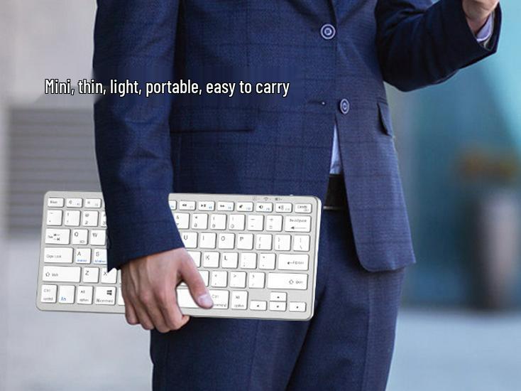 Silent Wireless Bluetooth Keyboard for iPad and Samsung S8 Tablets
