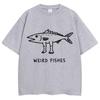 Weird Fish Meme Funny Print Tshirt Unisex Unisex Humor Fashion Personality T Shirts 100 Cotton Oversized Casual T Shirt Streetwear