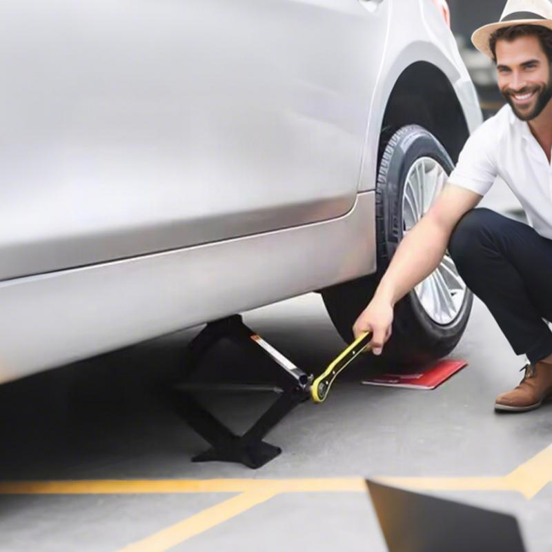 Scissor Jack 2-Ton Motorcycle Lifting Kit Portable Vehicle Lift Jack With Lug Wrench For Garage Roadside Tire Change Vehicle