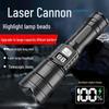 Cross-Border Rechargeable Super Bright Flashlight with Zoom & Digital Display