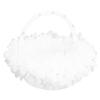 Wedding Flower Girl Basket Artificial Ostrich Feathers Lace Petal Western Wedding Flower Baskets for Wedding Party
