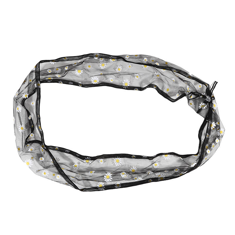 Universal Indoor/Outdoor Bird Cage Seed Catcher Stretchy Adjustable Soft Daisy Pattern Mesh Net Seed Guard for Round Square Cages